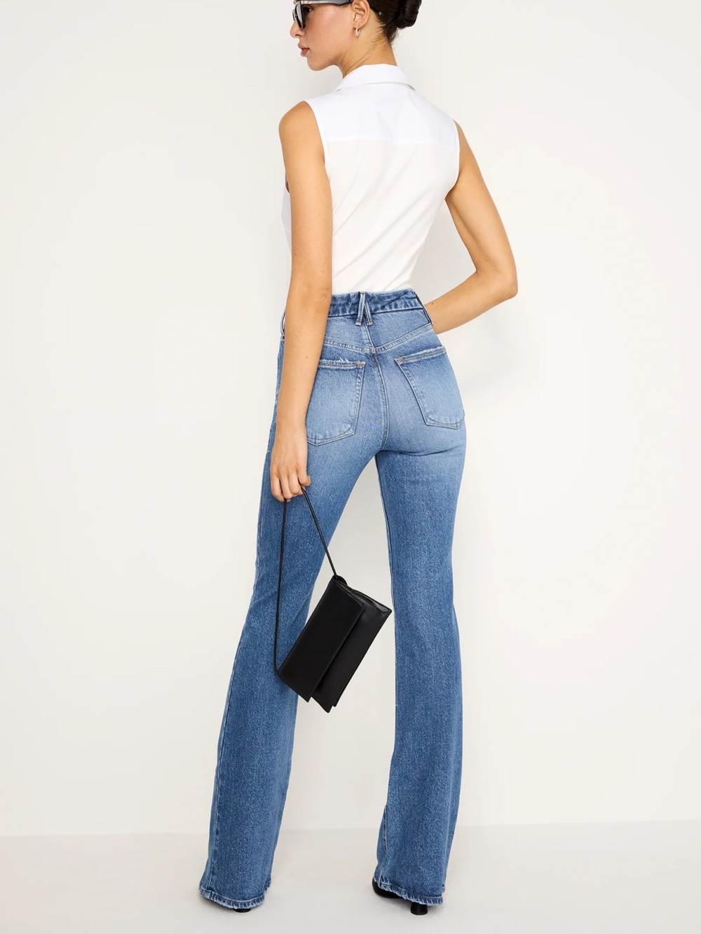 NWT Good American Soft Tech Good Classic Bootcut Jeans
